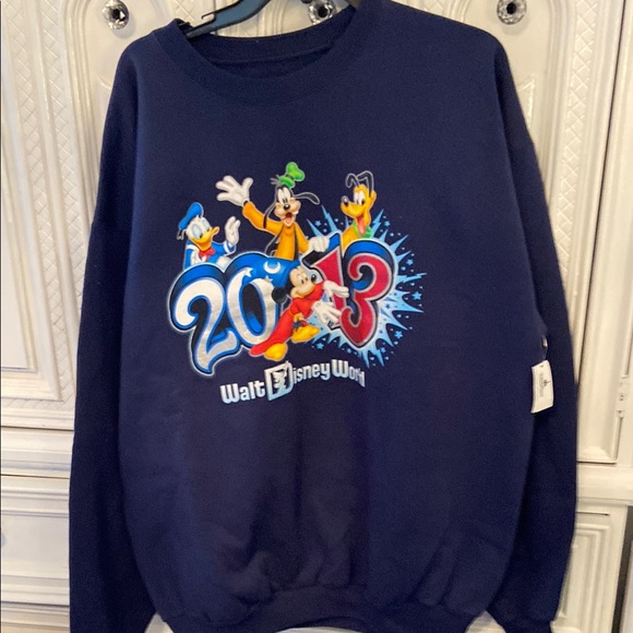 Disney Tops - Disney Navy Blue 2013 Walt Disney World Character Sweatshirt